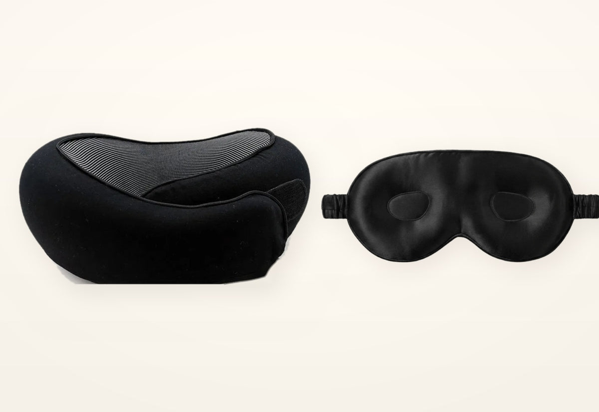 Travel Sleep Bundle - Reis-Nekkussen + 3D Slaapmasker
